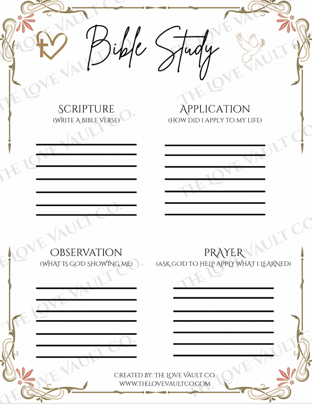 Faith Journal Printable Bundle | Bible Study, Prayer Tracker & More