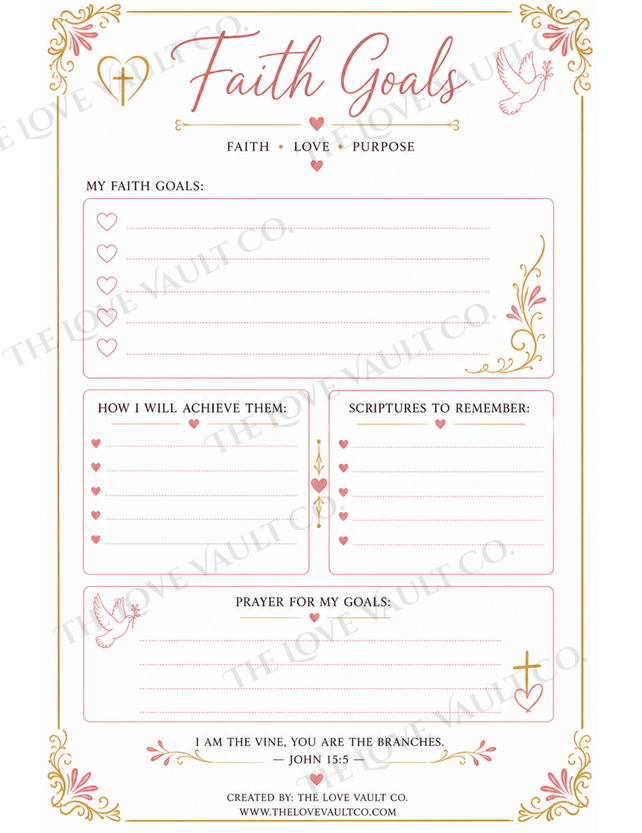 Faith Journal Printable Bundle | Bible Study, Prayer Tracker & More