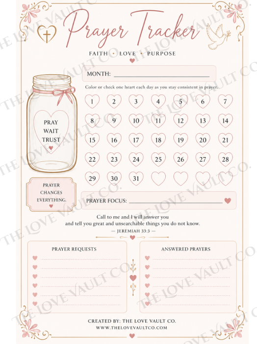 Faith Journal Printable Bundle | Bible Study, Prayer Tracker & More