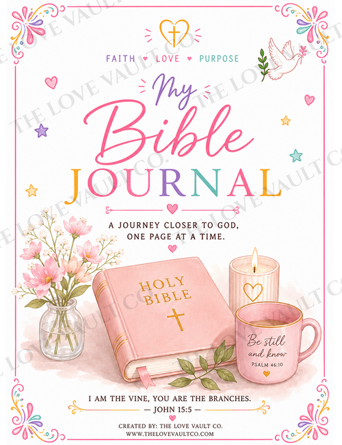 Kids Faith Journal Printable Bundle | Faith Journal for Girls