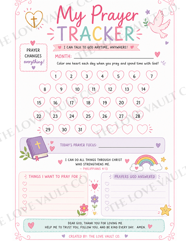 Kids Faith Journal Printable Bundle | Faith Journal for Girls