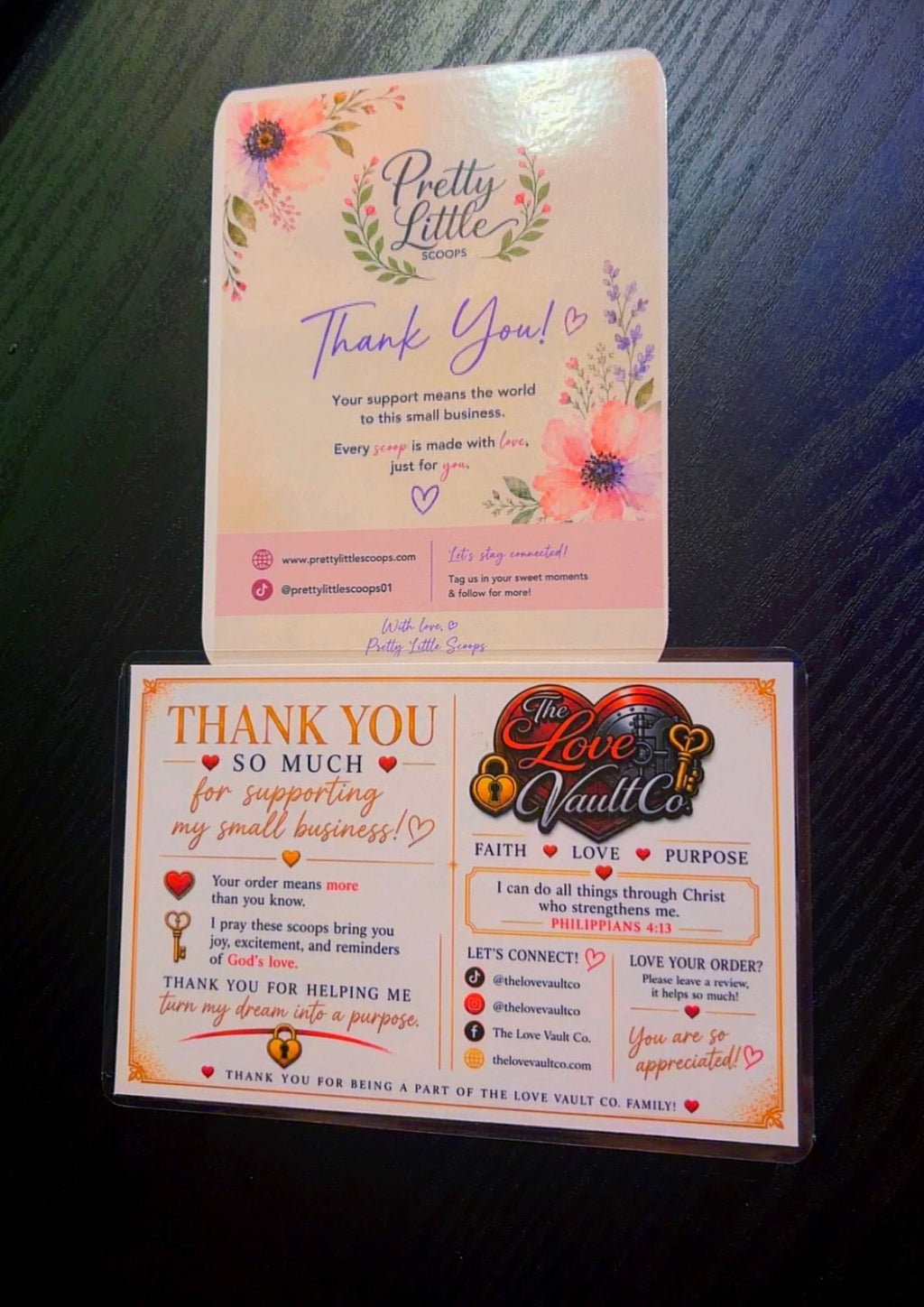 ✨ CUSTOM BUSINESS THANK YOU CARDS ✨